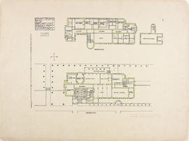 Plate 1 Ground & First Floor Plans from Portfolio of Prints