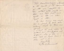 Letter sent by Simmonds [from Derby School of Art] to Edward Catterns, GSA Secretary (Version 2)