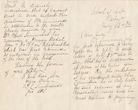 Letter sent by Simmonds [from Derby School of Art], to Edward Catterns, GSA Secretary (Version 1)