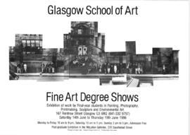 Poster for The Glasgow School Of Art fine art degree show