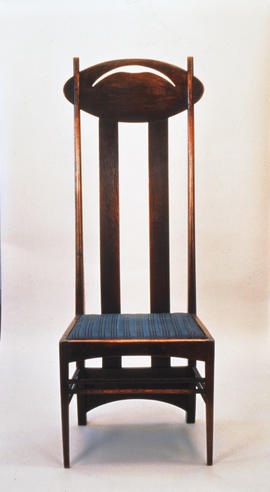 High-back chair with oval back-rail (Version 2)
