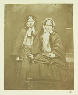 (Two young women in bonnets)