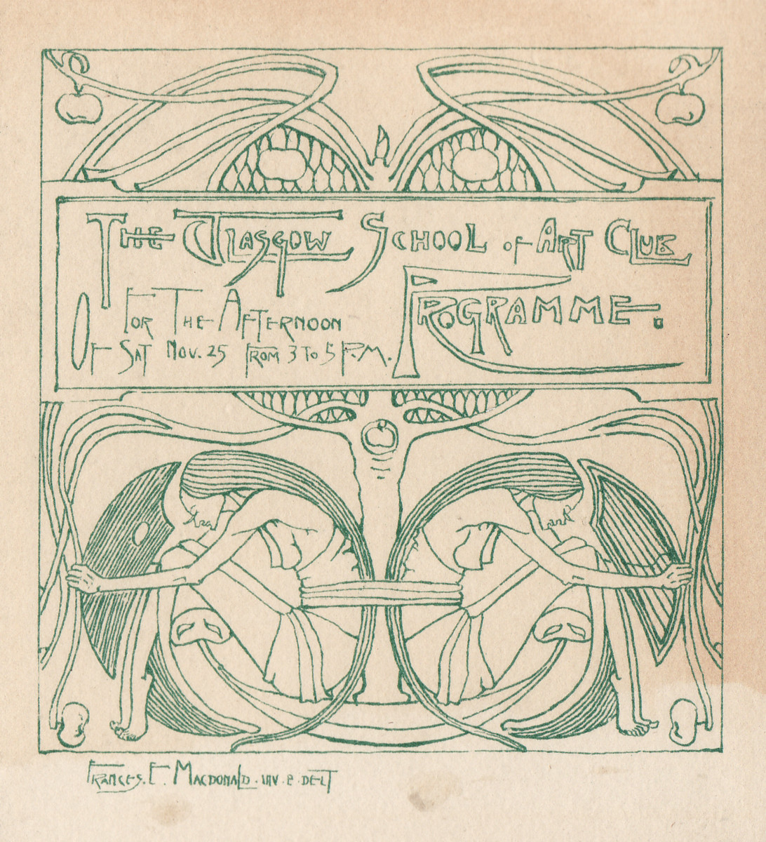 The Glasgow Style · Design for a Glasgow School of Art Club 'Programme', by Frances Macdonald McNair · 1893