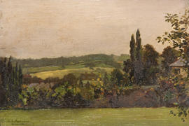 Landscape with cottage