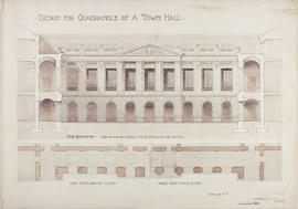 Design for quadrangle of a town hall
