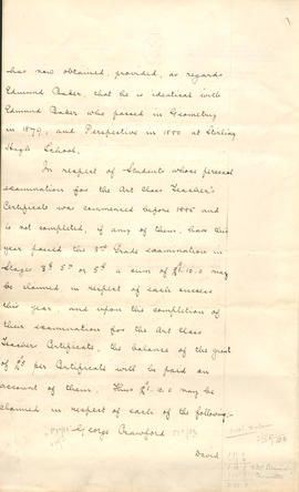 Letter sent by A J R Trendall [Department of Science and Art] to GSA (Version 4)