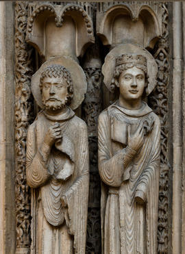 Plaster cast of King and Queen Column (Royal Portal Chartres Cathedral) (Version 5)
