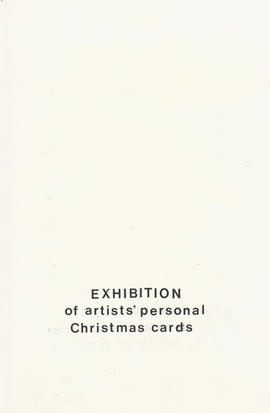 Exhibition of artists' personal Christmas cards