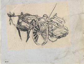 Mule with cart