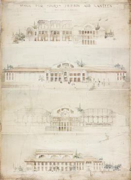 Design for sports pavilion and canteen