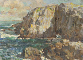 Seascape with cliffs