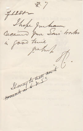 Letter received by Simmonds from Edward Catterns, GSA Secretary (Version 14)