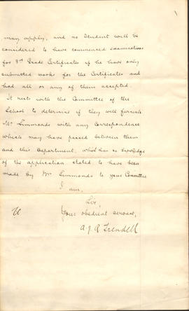 Letter sent by A J R Trendall [Department of Science and Art] to GSA (Version 6)