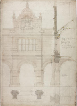 Design for a market and town hall
