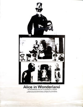Poster for a performance of 'Alice In Wonderland' at The Glasgow School Of Art