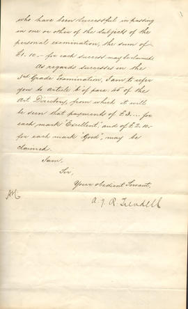 Letter sent by A J R Trendall [Department of Science and Art] to GSA (Version 2)