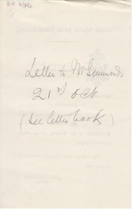 Letter received by Simmonds from Edward Catterns, GSA Secretary (Version 6)