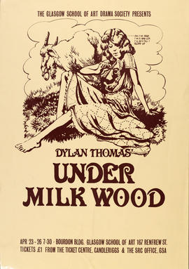 Poster for The Glasgow School Of Art Drama Society production of 'Under Milk Wood'