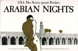 Poster for film screenings of 'Arabian Nights' and 'Laura' at The Glasgow School Of Art