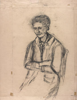 Figure study of seated woman