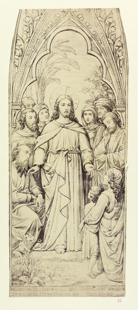 Reid Memorial Window - Christ & the apostles (cartoon)