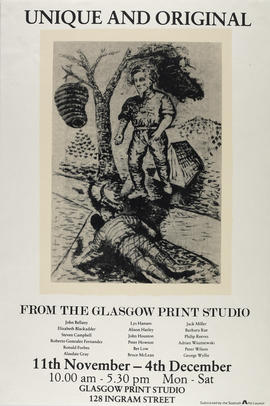 Poster for exhibition 'Unique and Original', Glasgow