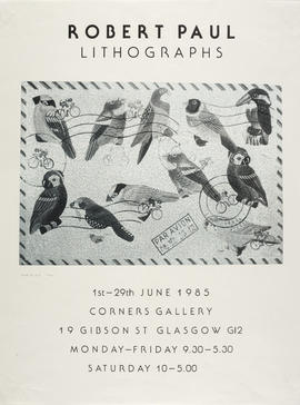 Poster for exhibition 'Robert Paul Lithographs', Glasgow