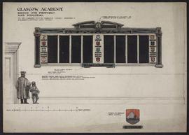 Sketch for proposed war memorial for Glasgow Academy