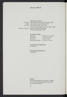 General prospectus 1969-1970 (Page 10)