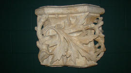 Plaster cast of architectural fragment with foliage ornament