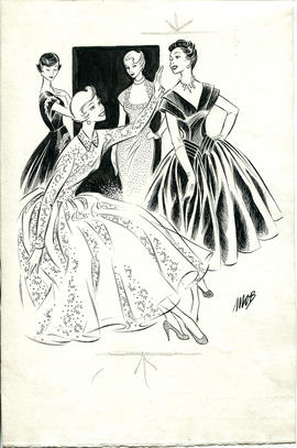 Fashion Illustrations and associated Press Cuttings by Margaret Oliver Brown (Part 3)