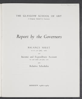 Annual Report 1966-67 (Flyleaf, Page 1, Version 1)