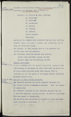 Minutes, Oct 1916-Jun 1920 (Page 123, Version 1)