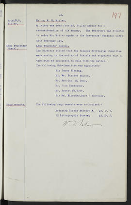 Minutes, May 1909-Jun 1911 (Page 197, Version 1)