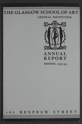 Annual Report 1933-34 (Front cover, Version 1)