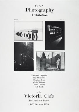 Poster for a photography exhibition at the Victoria Cafe