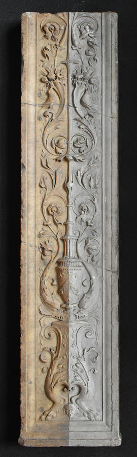 Decorated marble pilaster