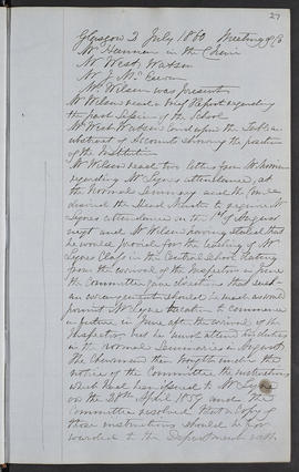 Minutes, Apr 1854-Mar 1882 (Page 27, Version 1)