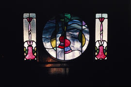 Slide of three stained glass panels