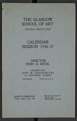 General prospectus 1926-1927 (Front cover, Version 1)