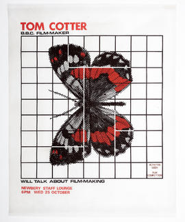 Poster for a lecture by Tom Cotter