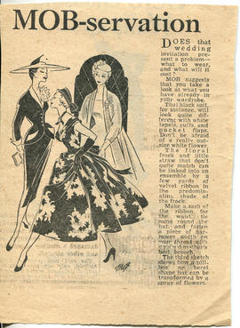 Fashion Illustrations and associated Press Cuttings (Part 11)