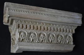 Plaster cast of cornice frieze decorated with bands of ornament and masks (Version 3)