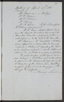 Minutes, Apr 1854-Mar 1882 (Page 32, Version 1)