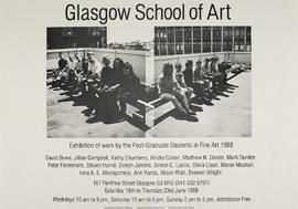 Poster for an exhibition of work by postgraduate fine art students