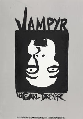 Poster for screening of film 'Vampyr', by Carl Dreyer