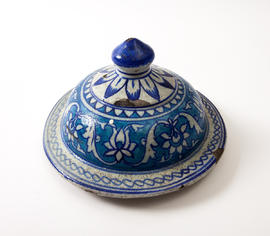 Large blue ornamental vase with lid (Version 5)
