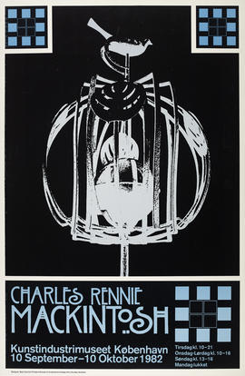 Poster for Charles Rennie Mackintosh exhibition in Copenhagen