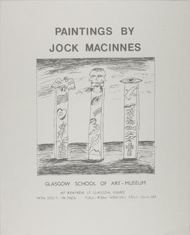 Poster for an exhibition of paintings by Jock MacInnes