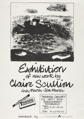 Poster for 'Exhibition of new work by Claire Scullion', Edinburgh